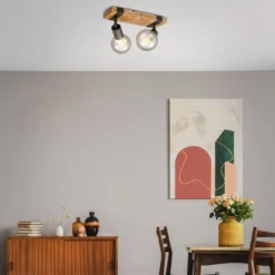 Deckenleuchte Wood Basic, zweiflammig