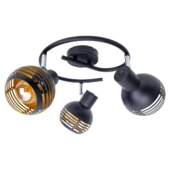 Deckenrondell Casco, dreiflammig, schwarz