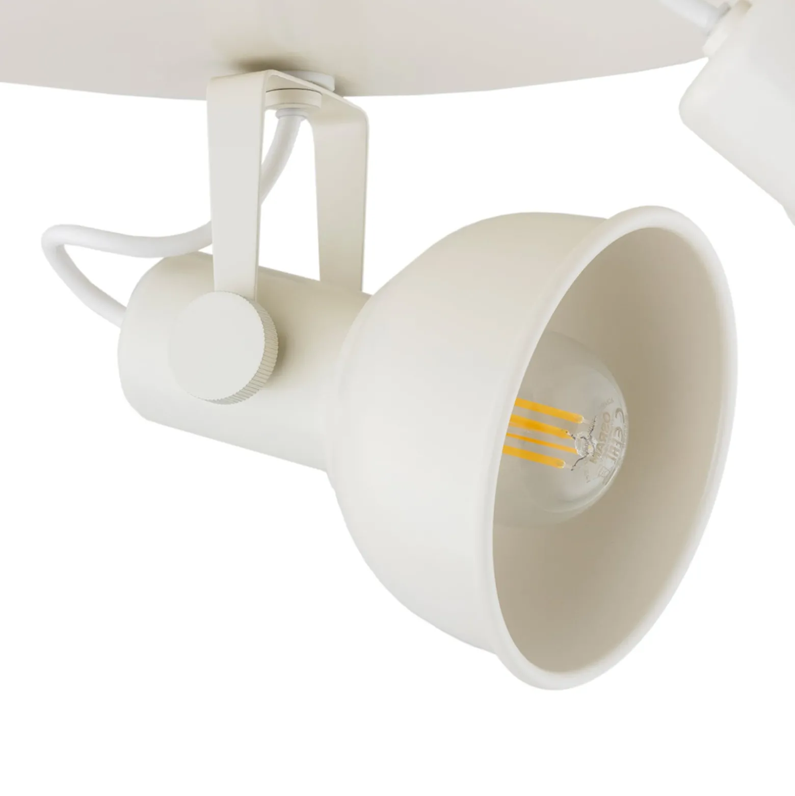 Deckenrondell Trogir, beige, 3-flammig, Stahl, Ø 30 cm