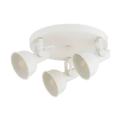 Deckenrondell Trogir, beige, 3-flammig, Stahl, Ø 30 cm
