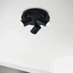 Deckenspot Banyo Splash GU10 IP44 rund dreiflammig