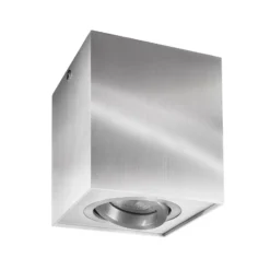 Deckenspot Bengala eckig, silber, Alu, GU10, schwenkbar