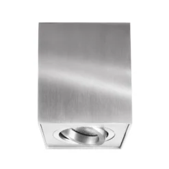 Deckenspot Bengala eckig, silber, Alu, GU10, schwenkbar