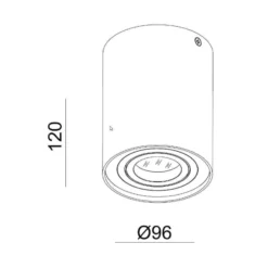 Deckenspot Bengala, weiß, Ø 9,6 cm, dreh- und schwenkbar