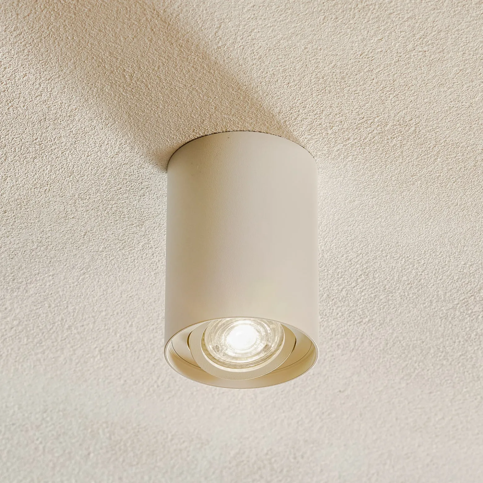 Deckenspot Bima, rund weiß