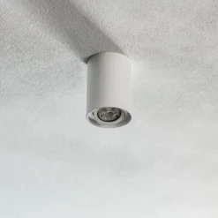 Deckenspot Bima, rund weiß