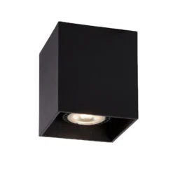 Deckenspot Bodi, eckig, schwarz, GU10, 1-flammig, Aluminium