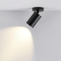 Deckenspot CAN TILT, schwarz, Ø 8 cm, 1-flammig, Metall GU10