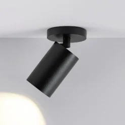 Deckenspot CAN TILT, schwarz, Ø 8 cm, 1-flammig, Metall GU10