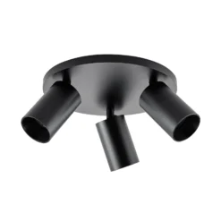 Deckenspot CAN TILT, schwarz, Ø 25 cm, 3-flammig Metall GU10