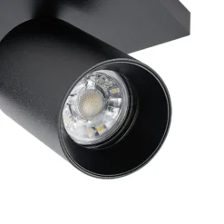 Deckenspot CAN TILT, schwarz, 31 x 9 cm, 2-flg., Metall GU10