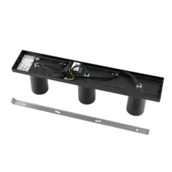 Deckenspot CAN TILT, schwarz, 48 x 9 cm, 3-flg., Metall GU10