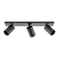 Deckenspot CAN TILT, schwarz, 48 x 9 cm, 3-flg., Metall GU10