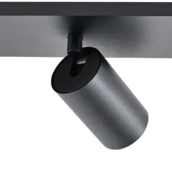Deckenspot CAN TILT, schwarz, 48 x 9 cm, 3-flg., Metall GU10
