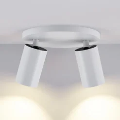 Deckenspot CAN TILT, weiß, Ø 20 cm, 2-flammig, Metall, GU10