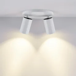 Deckenspot CAN TILT, weiß, Ø 20 cm, 2-flammig, Metall, GU10