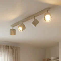 Deckenspot Chloe, creme, vierflammig, verstellbar