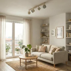 Deckenspot Chloe, creme, vierflammig, verstellbar