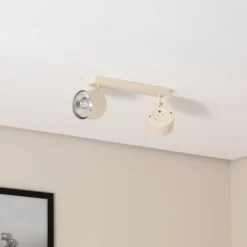 Deckenspot Chloe verstellbar zweiflammig, beige