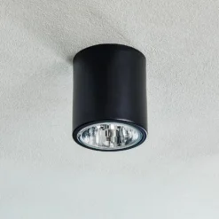 Deckenspot Downlight round in Schwarz, Ø 13,3 cm