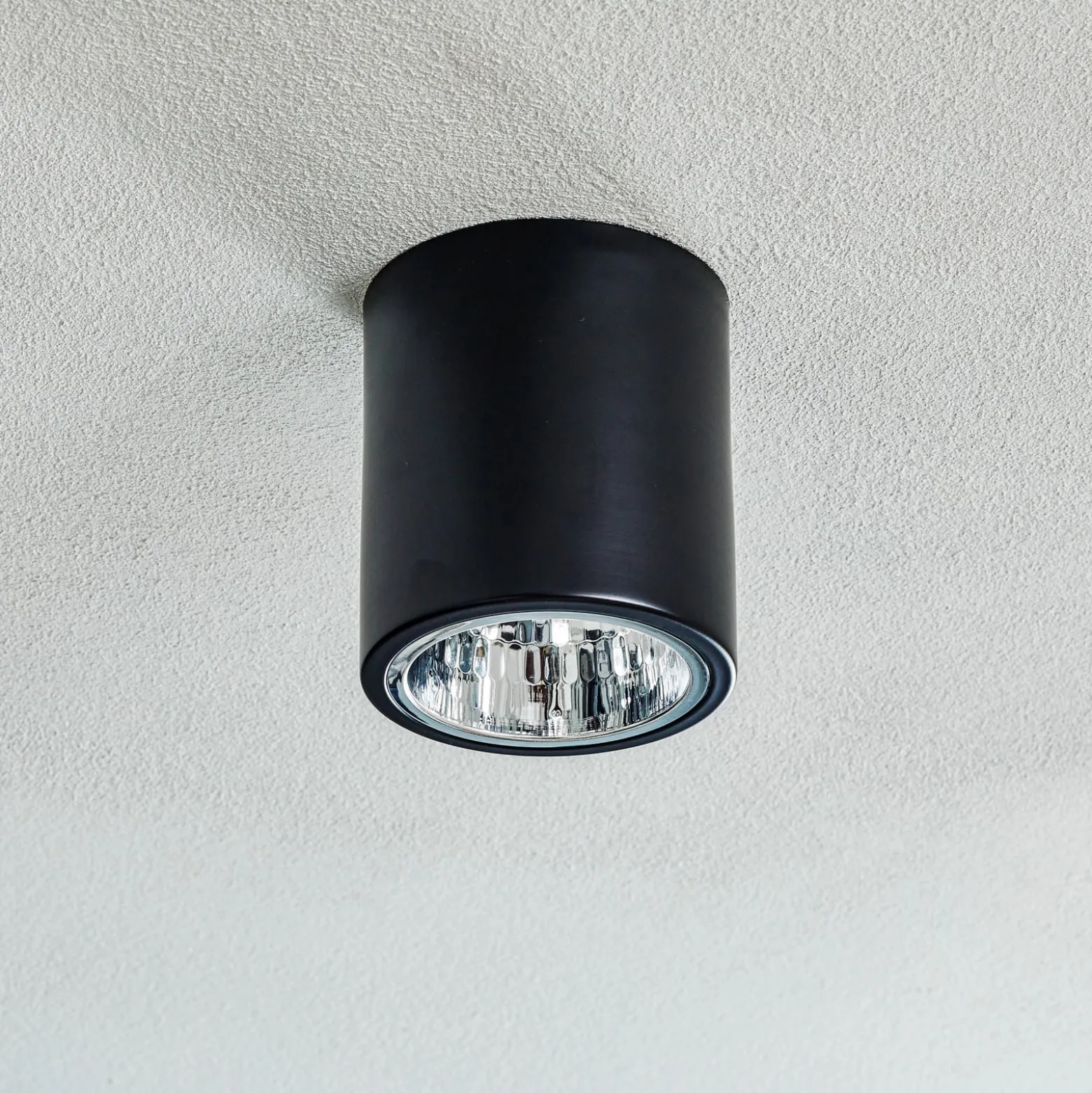 Deckenspot Downlight round in Schwarz, Ø 13,3 cm