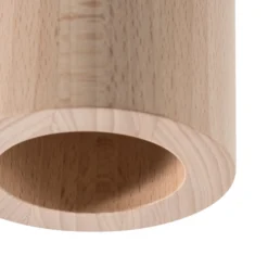 Deckenspot Eve, buche, Holz, Ø 8 cm, GU10