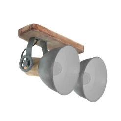 Deckenspot Gearwood, 2-flammig, grau