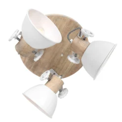Deckenspot Gearwood, 3-flammig, rund, weiß
