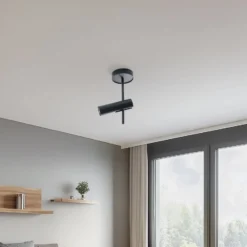 Deckenspot Leda 1, anthrazit, 1-flammig, Stahl, Höhe 34 cm