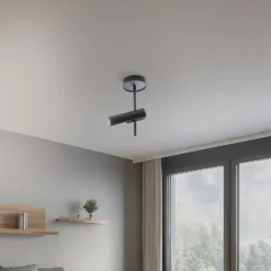 Deckenspot Leda 1, anthrazit, 1-flammig, Stahl, Höhe 34 cm