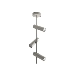 Deckenspot Leda 3, taupe, 3-flammig, Stahl, GU10, Höhe 76 cm