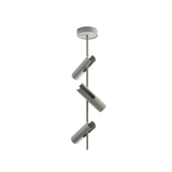 Deckenspot Leda 3, taupe, 3-flammig, Stahl, GU10, Höhe 76 cm