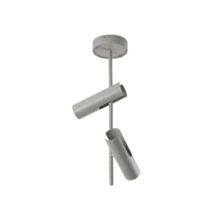 Deckenspot Leda 2, taupe, 2-flammig, Stahl, GU10, Höhe 55 cm