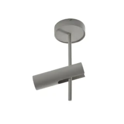 Deckenspot Leda 1, taupe, 1-flammig, Stahl, GU10, Höhe 34 cm