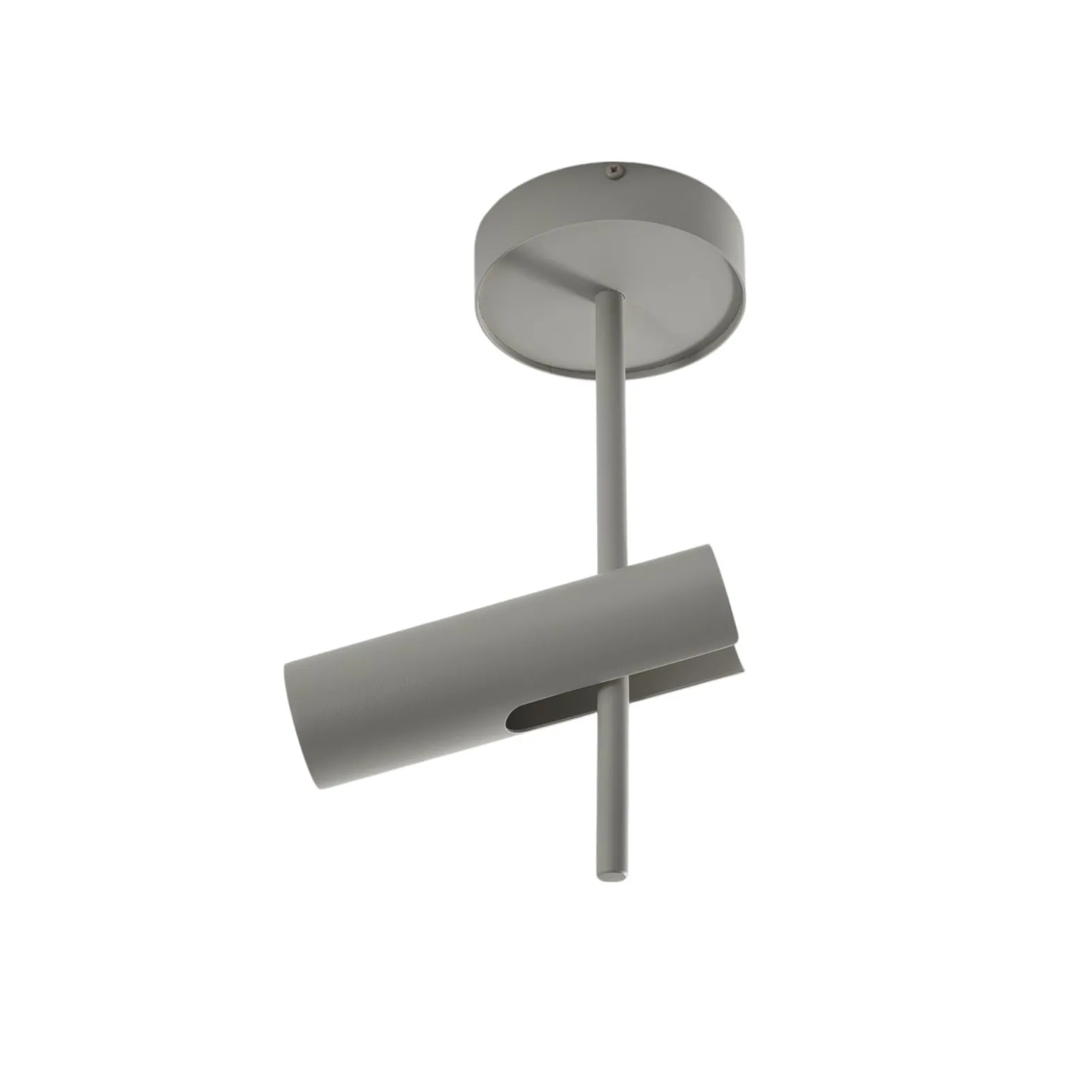 Deckenspot Leda 1, taupe, 1-flammig, Stahl, GU10, Höhe 34 cm