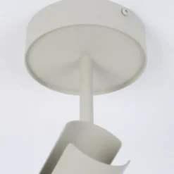 Deckenspot Leda 1, taupe, 1-flammig, Stahl, GU10, Höhe 34 cm