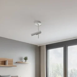 Deckenspot Leda 1, taupe, 1-flammig, Stahl, GU10, Höhe 34 cm