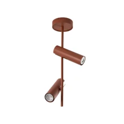 Deckenspot Leda 2, ziegelrot, 2-flammig, Höhe 55 cm