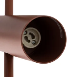 Deckenspot Leda 1, ziegelrot, 1-flammig, Höhe 34 cm