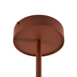 Deckenspot Leda 3, ziegelrot, 3-flammig, Stahl, Höhe 76 cm
