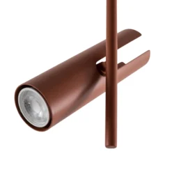 Deckenspot Leda 3, ziegelrot, 3-flammig, Stahl, Höhe 76 cm