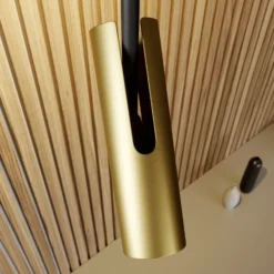Deckenspot Leda 2, zweiflammig, schwarz-gold
