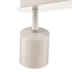 Deckenspot Modo aus Edelstahl, weiß, dreiflammig