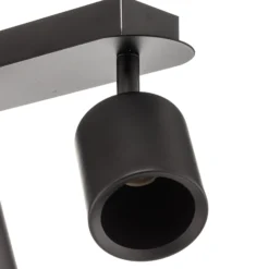 Deckenspot Modo aus Metall, schwarz vierflammig