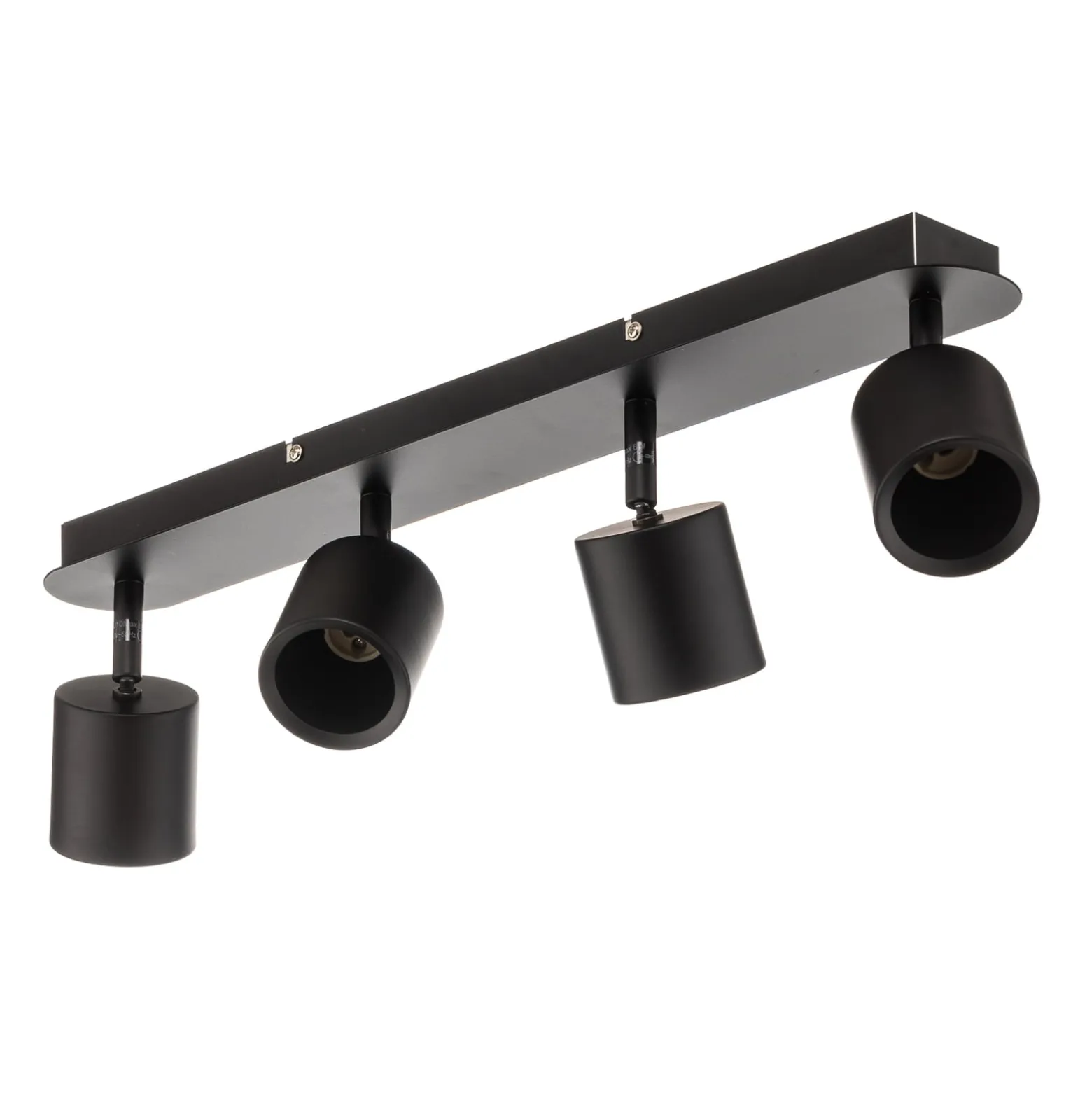 Deckenspot Modo aus Metall, schwarz vierflammig