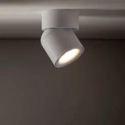 Deckenspot Oscar, weiß, Aluminium, Höhe 13,5 cm, GU10