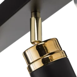 Deckenspot Reno, sechsflammig, schwarz/gold
