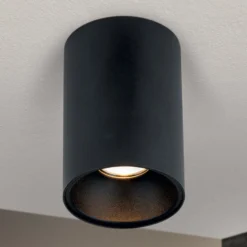 Deckenspot Starlight, rund, schwarz