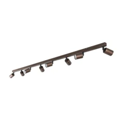 Deckenspot Top, justierbar, braun, achtflammig linear