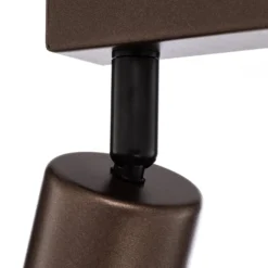 Deckenspot Top, justierbar, braun, zweiflammig linear